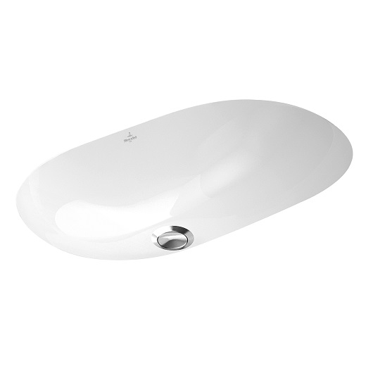 Раковина врезная снизу o.novo 530 - 580x320 - 370x200 белый глянцевый villeroy&boch