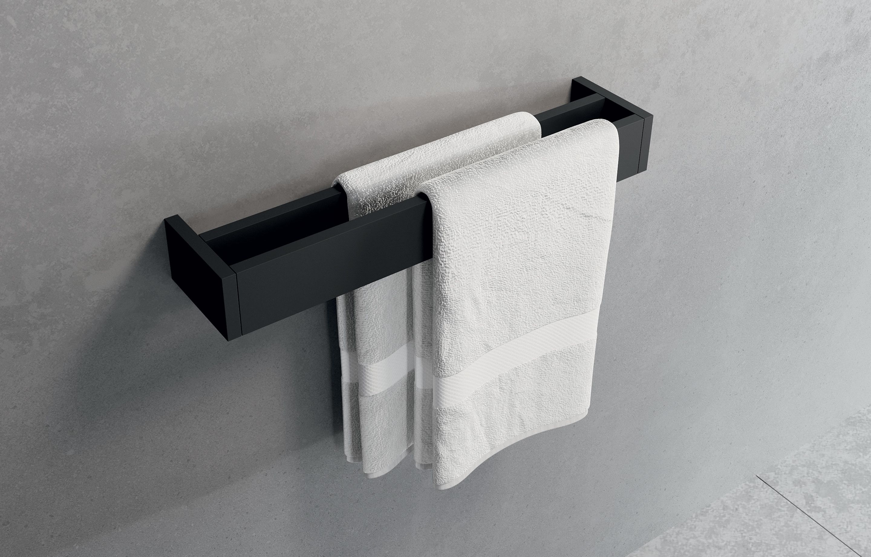 Полотенцедержатель двойной 45 см novellini frame r90akfps0245-h, цвет matt black Полотенцедержатель двойной 45 см novellini frame r90akfps0245-h, цвет matt black
