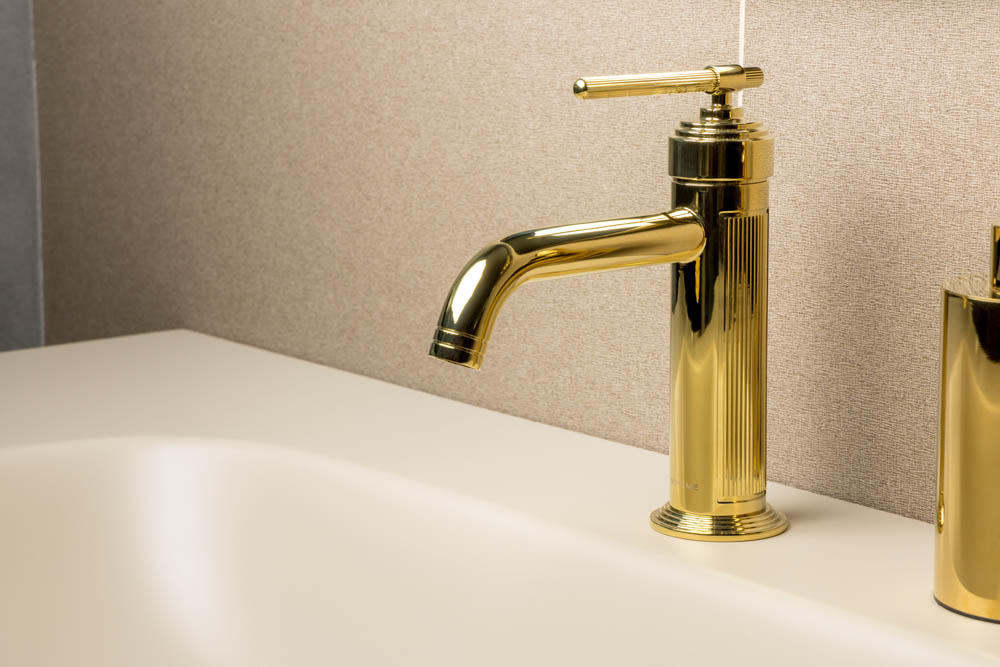 Смеситель для умывальника boheme eterna gold