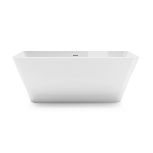 Ванна отдельностоящая искусственный камень 1650х700х600 со сливом-переливом белый матовый viva gruppo treesse