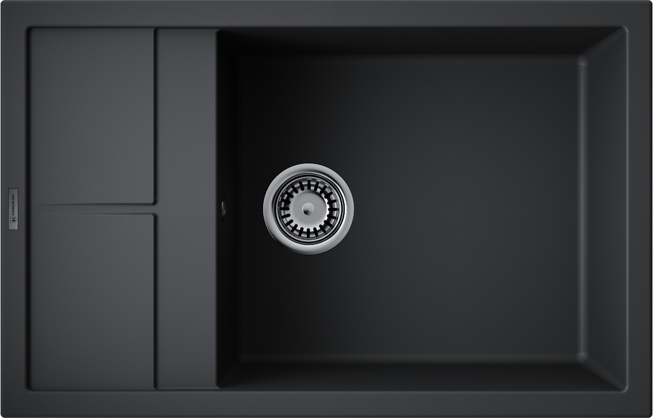 Кухонная мойка omoikiri sumi 78-lb-bl tetogranit/черный 780 x 500 x 200