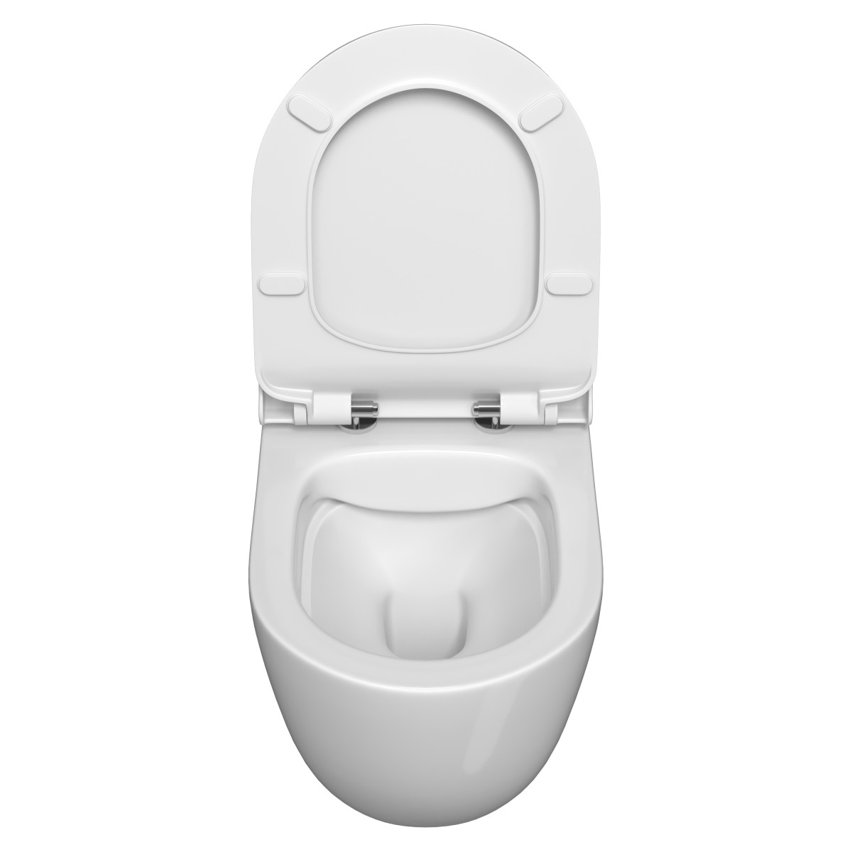 Инсталляция с унитазом VitrA Mia Round 9856B003-7200 комплект 4 в 1 с сиденьем микролифт безободковый цвет клавиши матовый хром