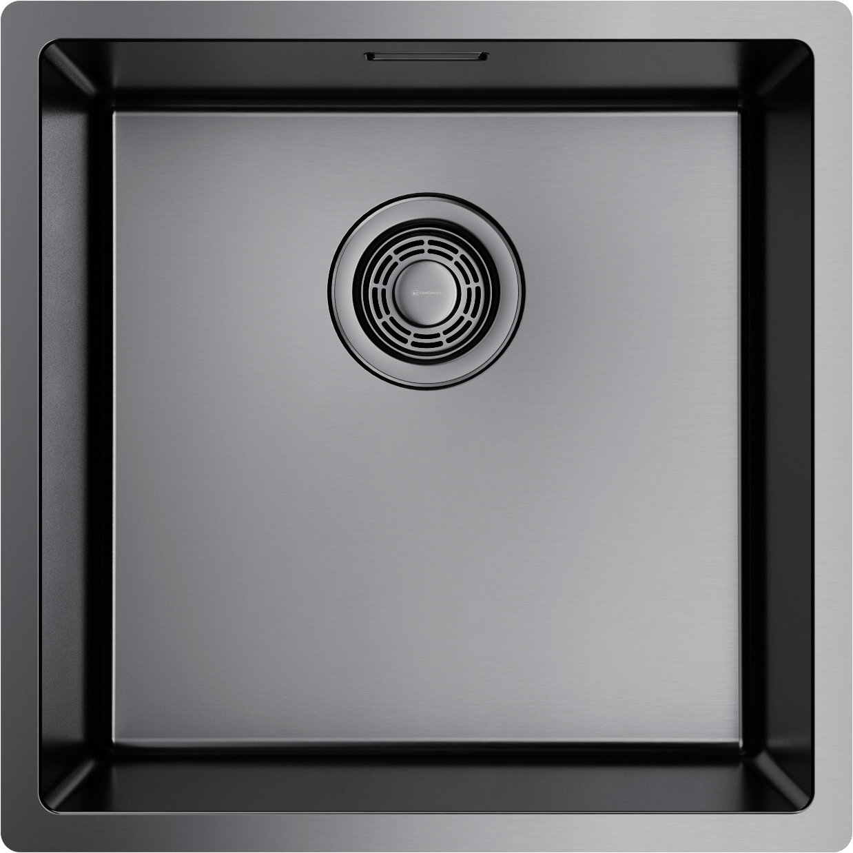 Кухонная мойка omoikiri tadzava 44-u/i ultra-gm нерж. сталь/вороненая сталь 440 x 440 x 200