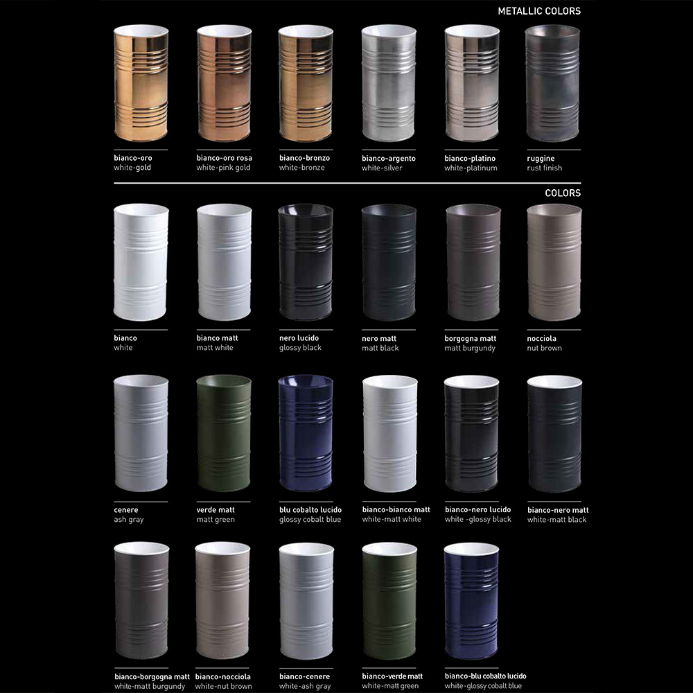 Kerasan artwork раковина 45х90 см, без отв., свободностоящая "barrel", слив в стену, цвет: белый / золото