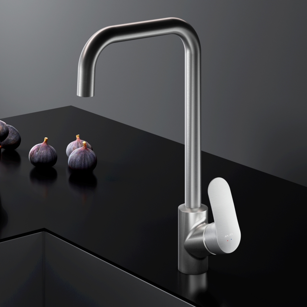 F8006011 Like, смеситель для кухни G-образный излив, сатин, шт.