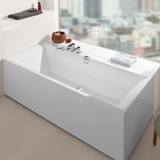 Ванна squaro edge 12 duo quaryl 1700x750x450 villeroy&boch
