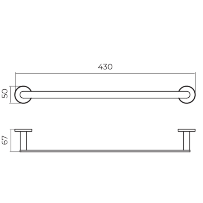 Полотенцедержатель настенный 40см нерж.сталь addimex practic cap003-03 chrome