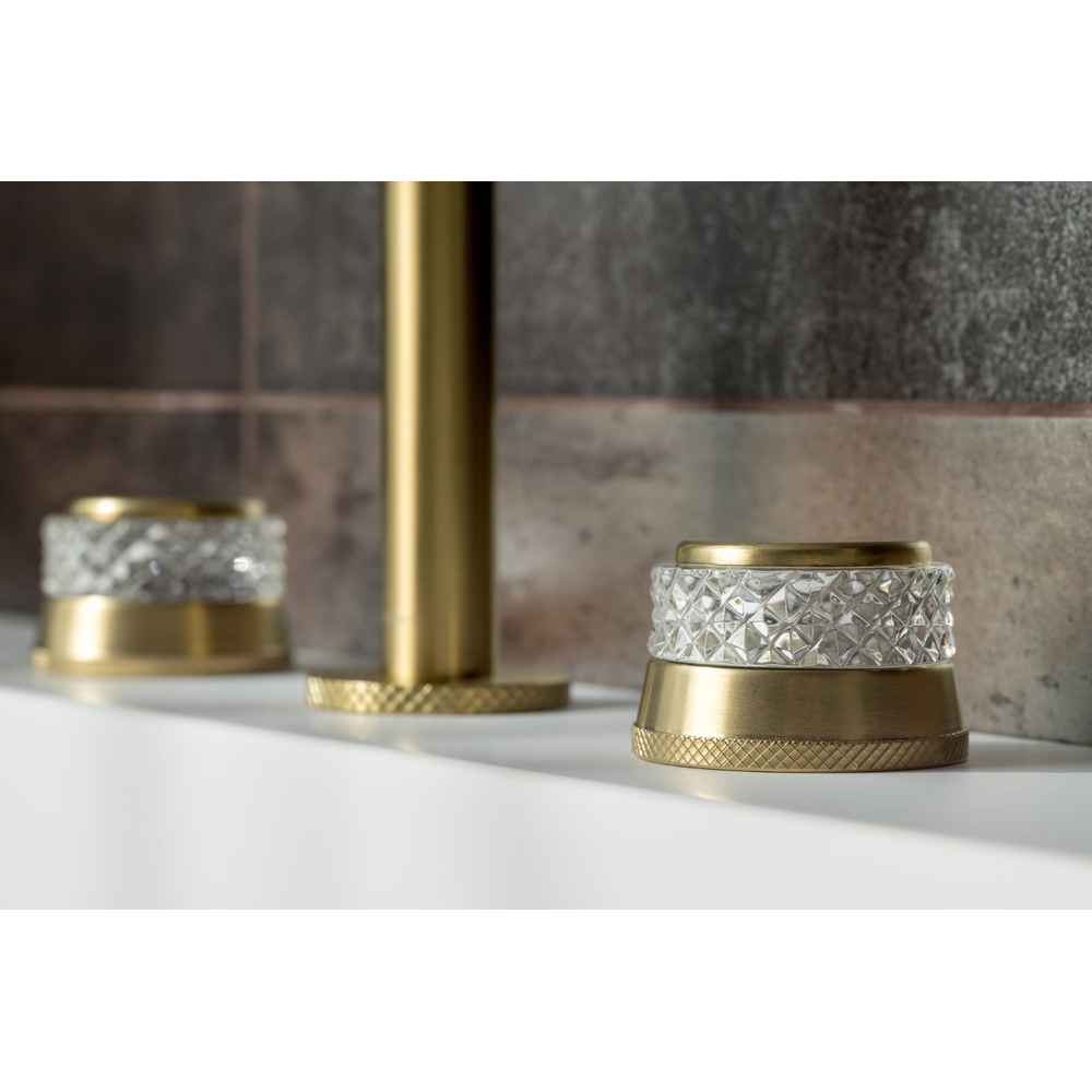 Смеситель на столешницу AURA на 3 отв. MAT GOLD