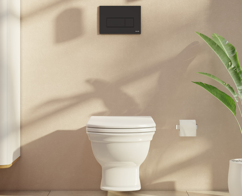 Панель смыва root square, мат. черн.