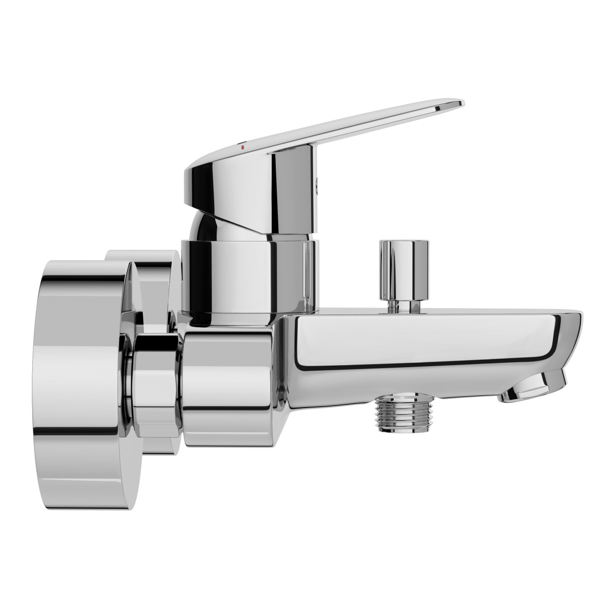 Смеситель настенный VitrA Flow Round A43057EXP1 для ванны однорычажный хром латунь