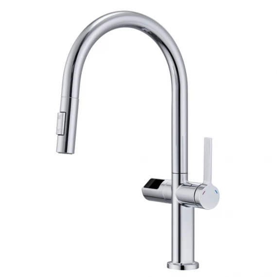 Смеситель для кухни сенсорный с вытяжной лейкой на 2 режима imex turin gce021 chrome