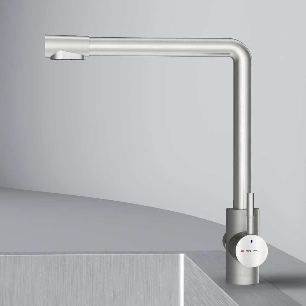 F85B05711 X-Joy S, смеситель для кухни с L-изливом с каналом для питьевой воды, сатин