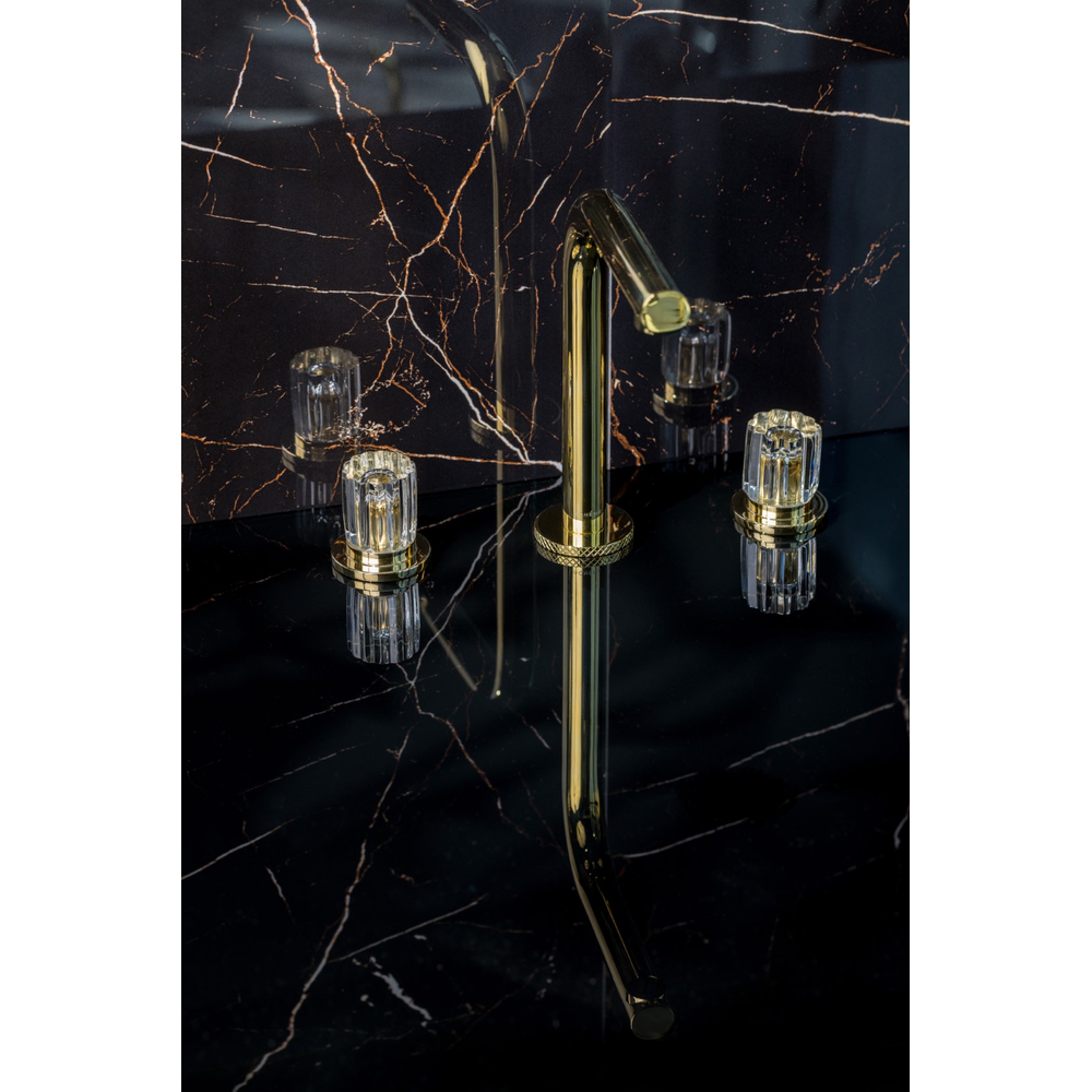 Смеситель на столешницу ELEGANTE на 3 отв. GOLD