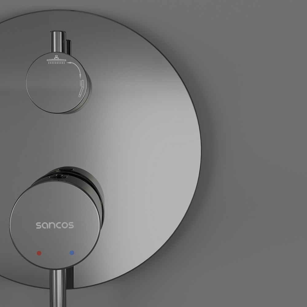 Душевой комплект sancos select встраиваемый для душа, цвет хром, арт. sc3003ch