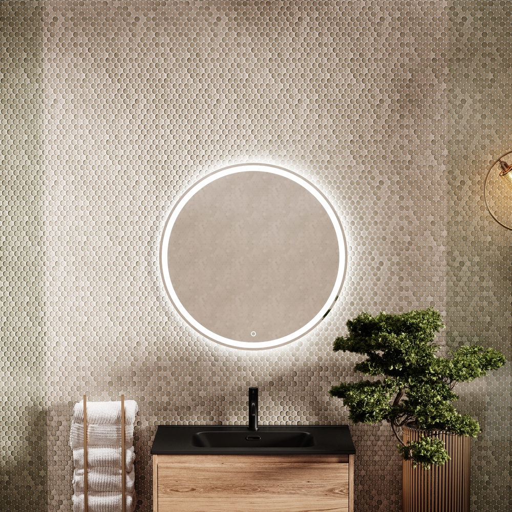 Зеркало для ванной комнаты sancos bella d600 c подсветкой, арт. be600
