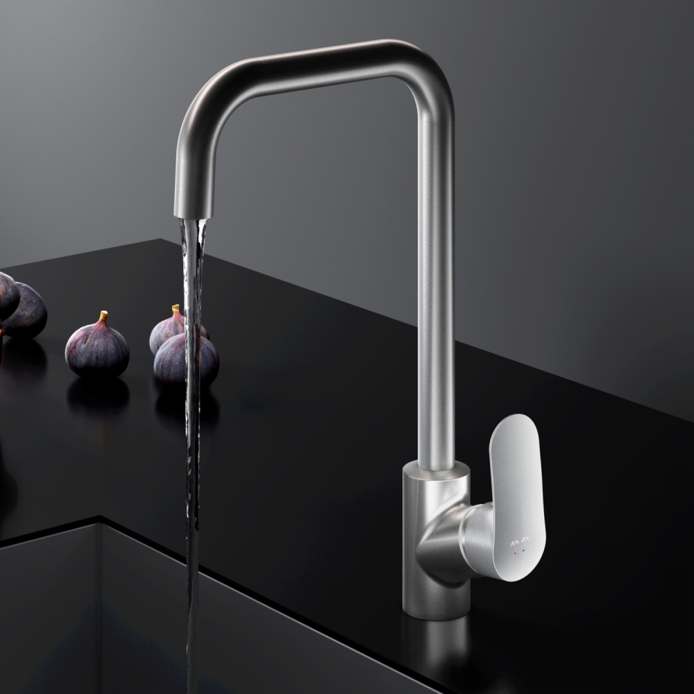 F8006011 Like, смеситель для кухни G-образный излив, сатин, шт.