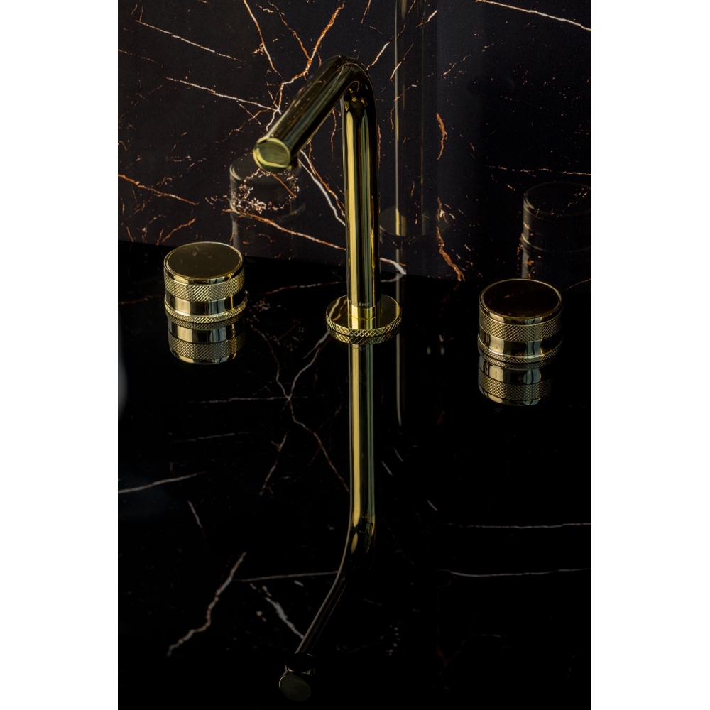 Смеситель на столешницу PRESTIGE на 3 отв. GOLD