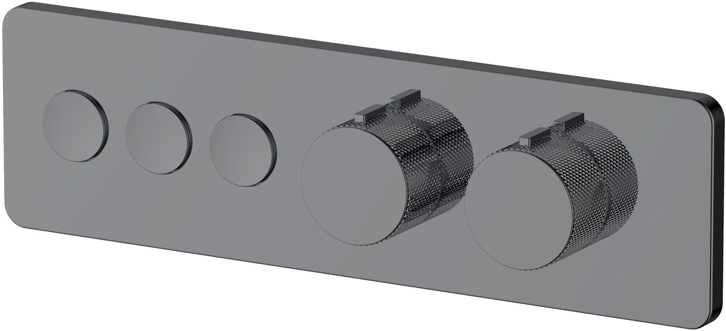 Смеситель для душа allen brau liberty 5.33003-mg (с внутренней частью, 3 выхода) графит браш