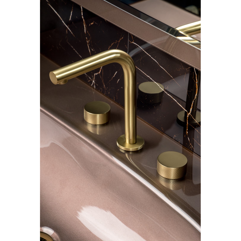 Смеситель на столешницу STICK TOUCH на 3 отв. Matt Gold