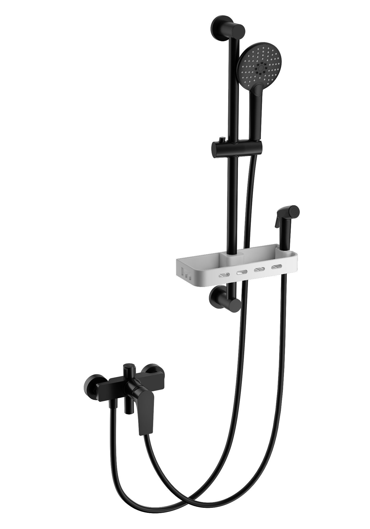 Смеситель для душа с гарнитуром wonzon & woghand, черный матовый (ww-a31003-mb) Смеситель для душа с гарнитуром wonzon & woghand, черный матовый (ww-a31003-mb)