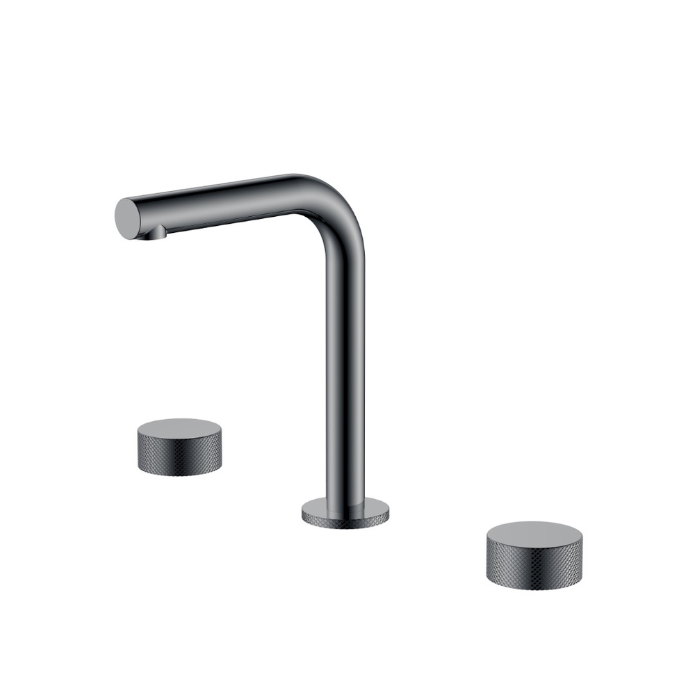Смеситель на столешницу STICK TOUCH на 3 отв. Shine Gun Metal