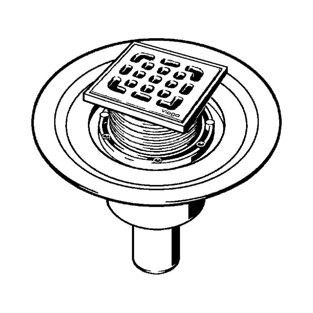 Viega Advantix 4926 арт. 556914 Душевой трап с декоративной панелью 100*100 мм (хром)
