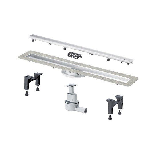 Viega Advantix Visign ER13 4983.20 арт. 753214 Душевой трап 800 мм | комплект с основой под плитку (нержавеющая сталь)