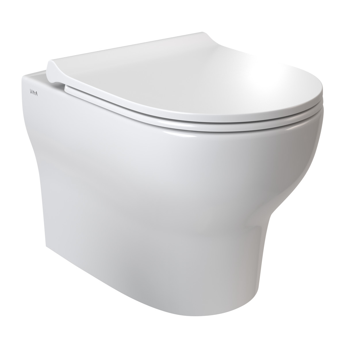 Инсталляция с унитазом VitrA Zentrum Round 9879B003-7200 комплект 4 в 1 с сиденьем микролифт безободковый цвет клавиши глянцевый хром