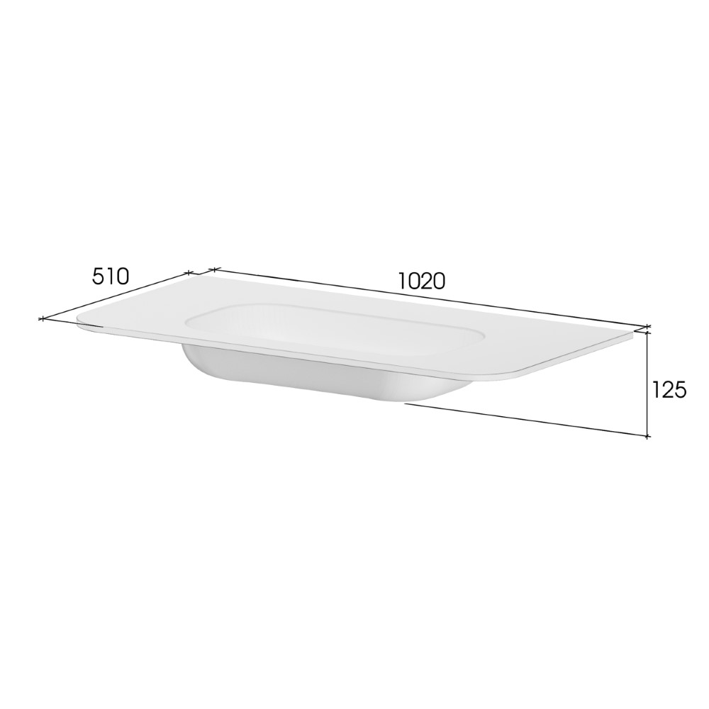 Тумба c раковиной voi 100см cashmere без отверстия