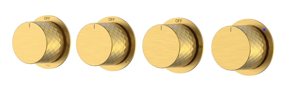 Смеситель встроенный STICK DIAMOND MATT GOLD 5-проходной