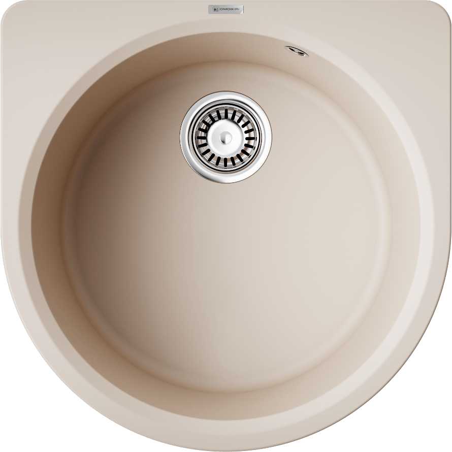 Кухонная мойка omoikiri akegata 51-sa artgranit/бежевый 510 x 510 x 190