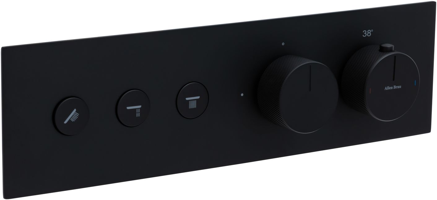 Смеситель для душа Allen Brau Liberty 5.33003-31 (с внутренней частью, 3 выхода) черный матовый