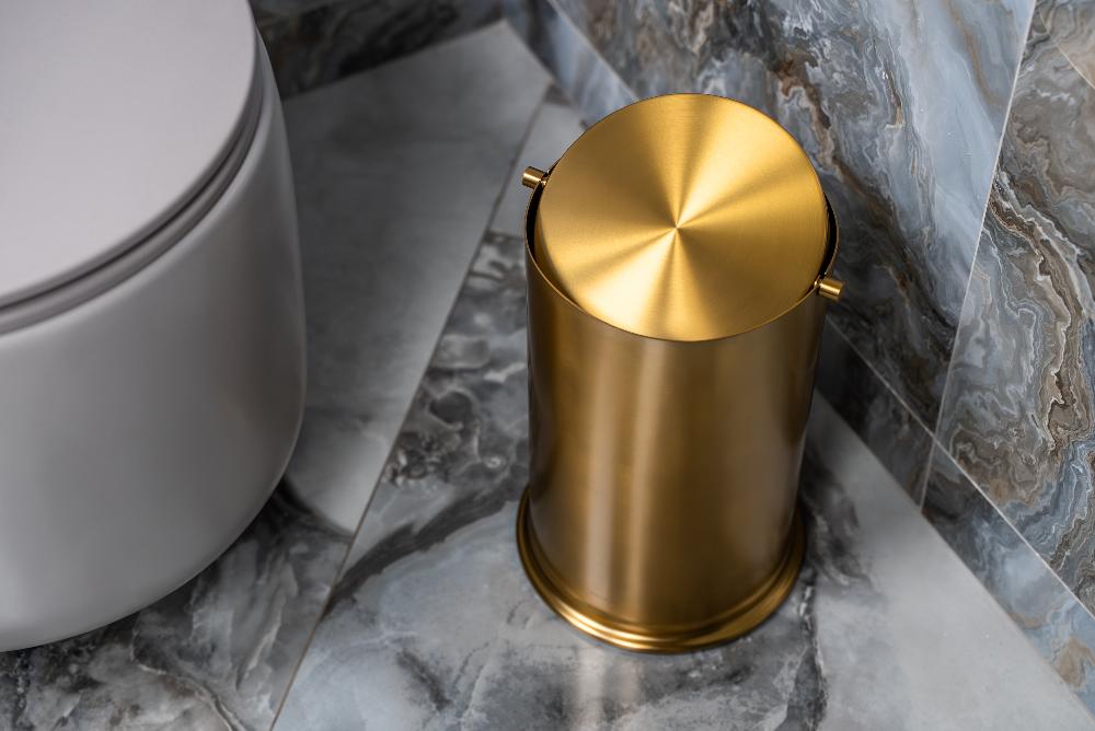 Ведро для мусора с вращающейся крышкой Bronze