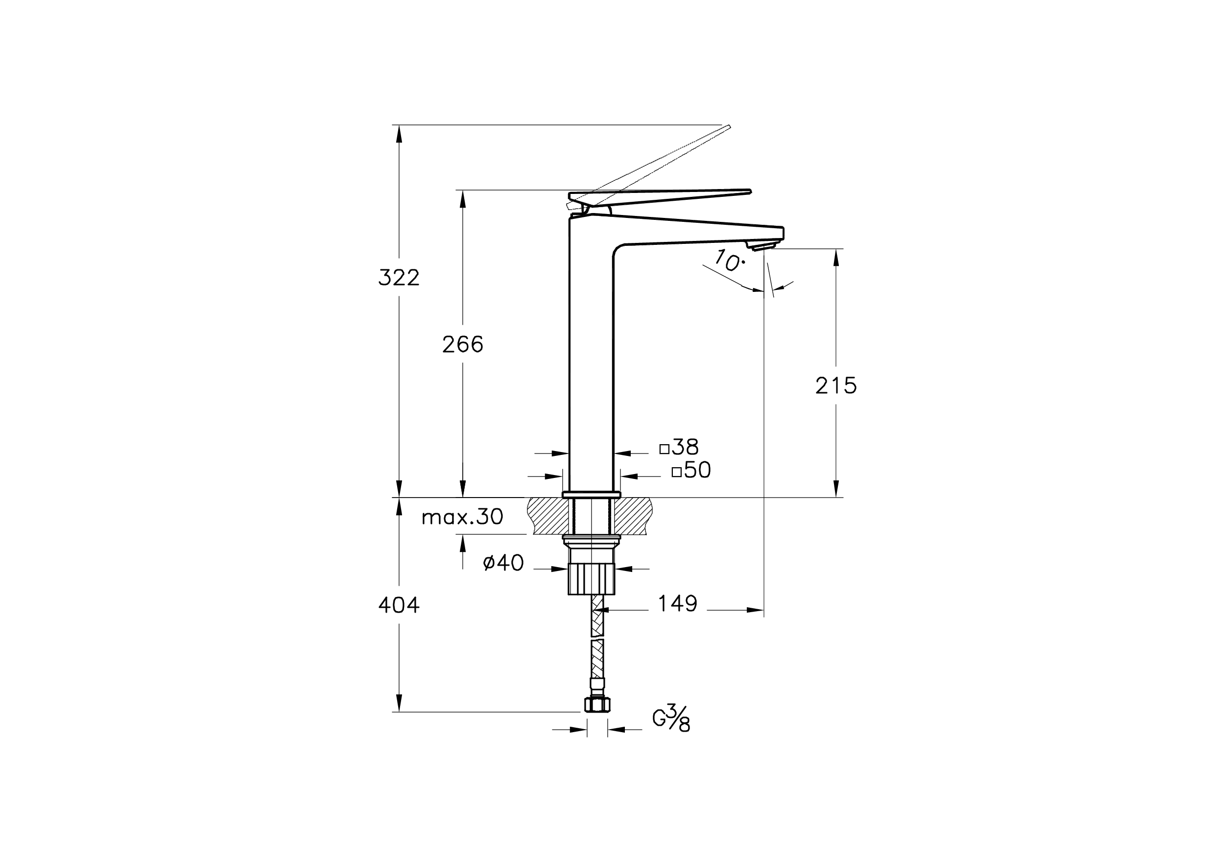 Высокий смеситель brava для раковин/чаш, цвет хром