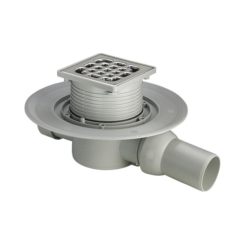 Viega Advantix 4935.1 арт. 557119 Душевой трап с декоративной панелью 100*100 мм (хром)