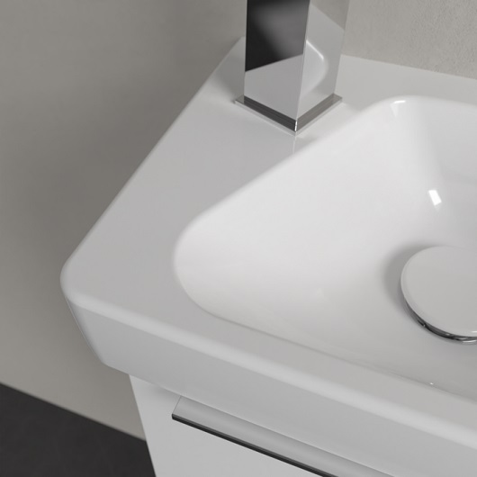 Architectura Раковина компактная, 360 x 260 x 135 mm, Альпийский белый, без перелива отверстие для смесителя слева