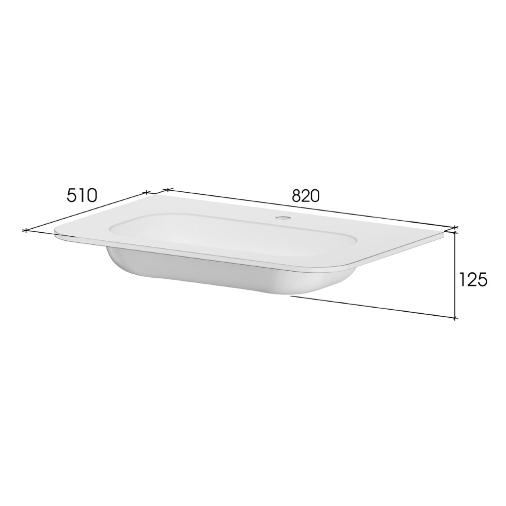 Тумба c раковиной voi рифл. 80см luna