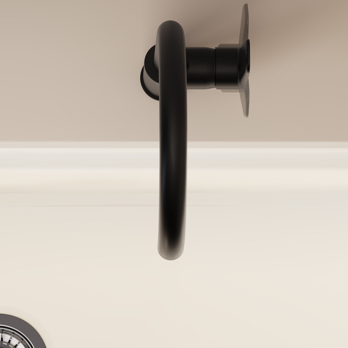 Смеситель для кухни VitrA Flow Soft A4341936EXP с поворотным изливом однорычажный матовый черный латунь