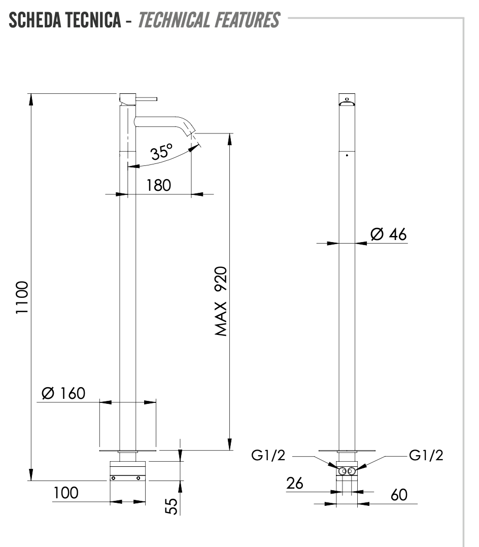 Смеситель для раковины remer x style x18xv, сталь Смеситель для раковины remer x style x18xv, сталь