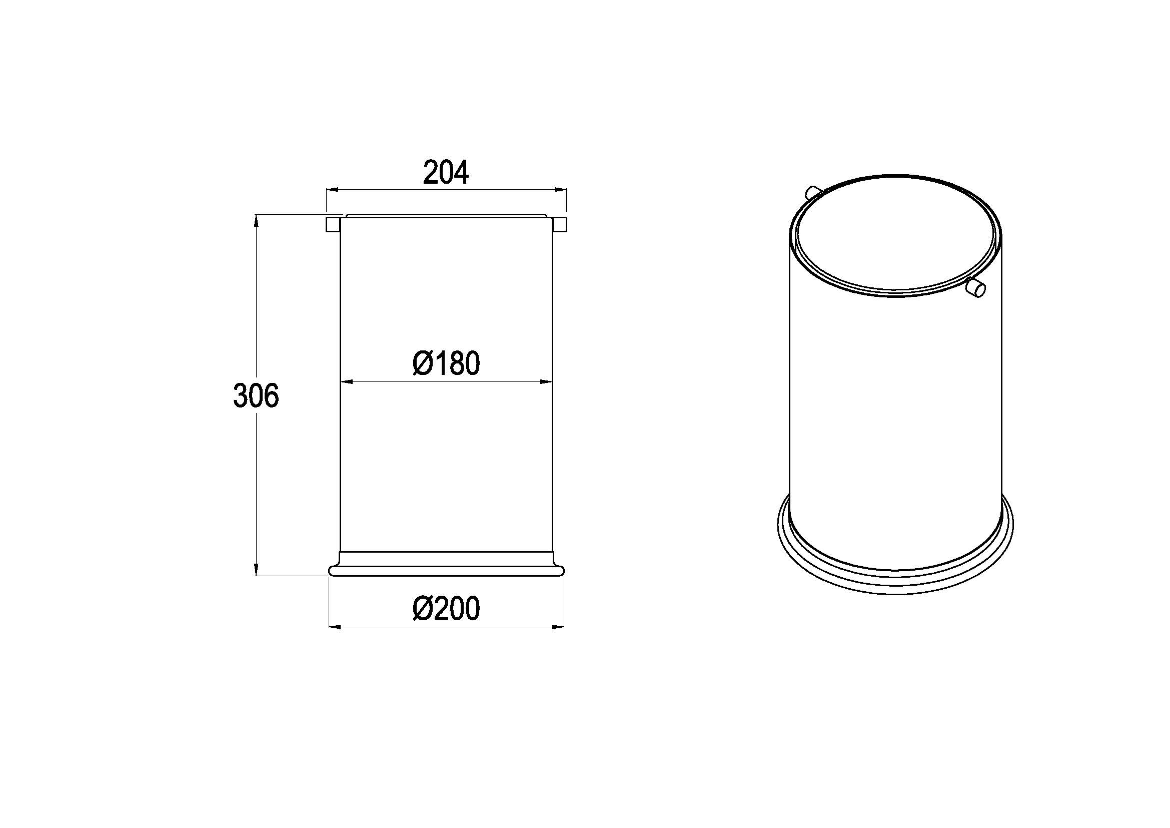 Ведро для мусора с вращающейся крышкой Gun Metal