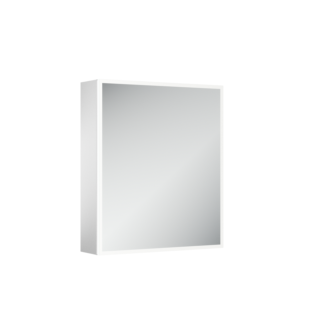 Зеркальный шкаф для ванной комнаты из алюминия sancos evoke 600x700х136 мм, с led подсветкой, арт. sc8060