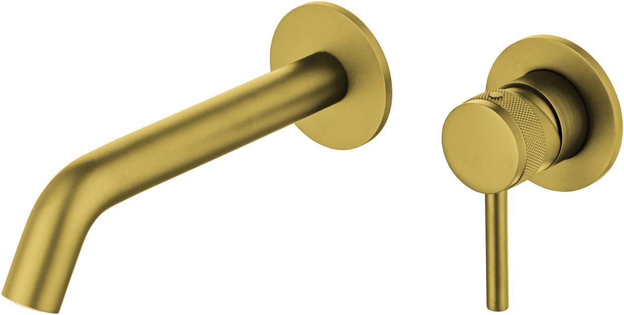 Смеситель для раковины allen brau priority 5.31030-gb (с внутренней частью) золото браш