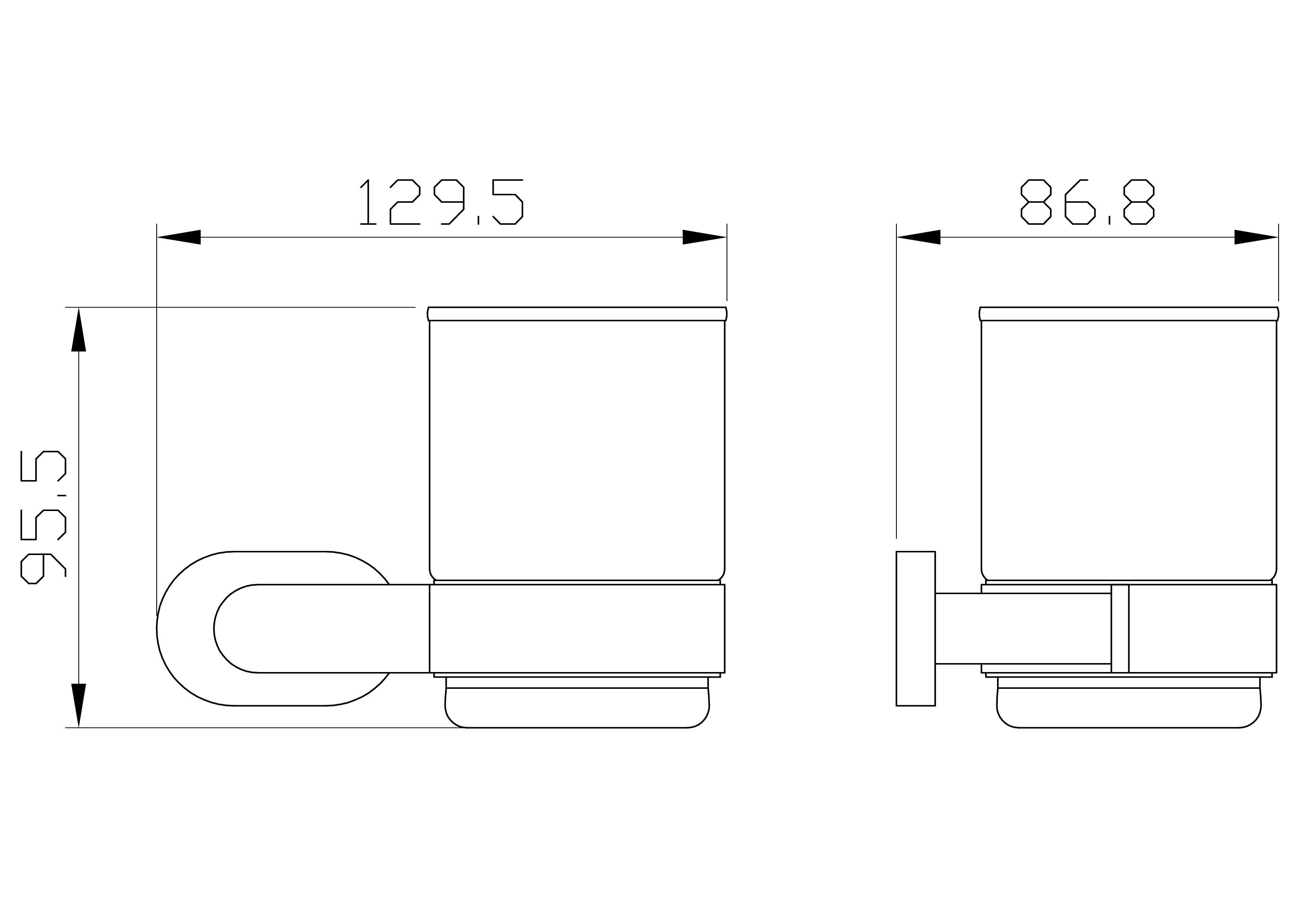 Стакан для зубных щеток с держателем wonzon & woghand first, хром (ww-8421)