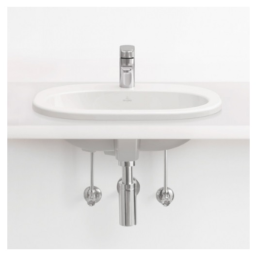 Раковина врезная сверху o.novo 560x405 белый глянцевый villeroy&boch