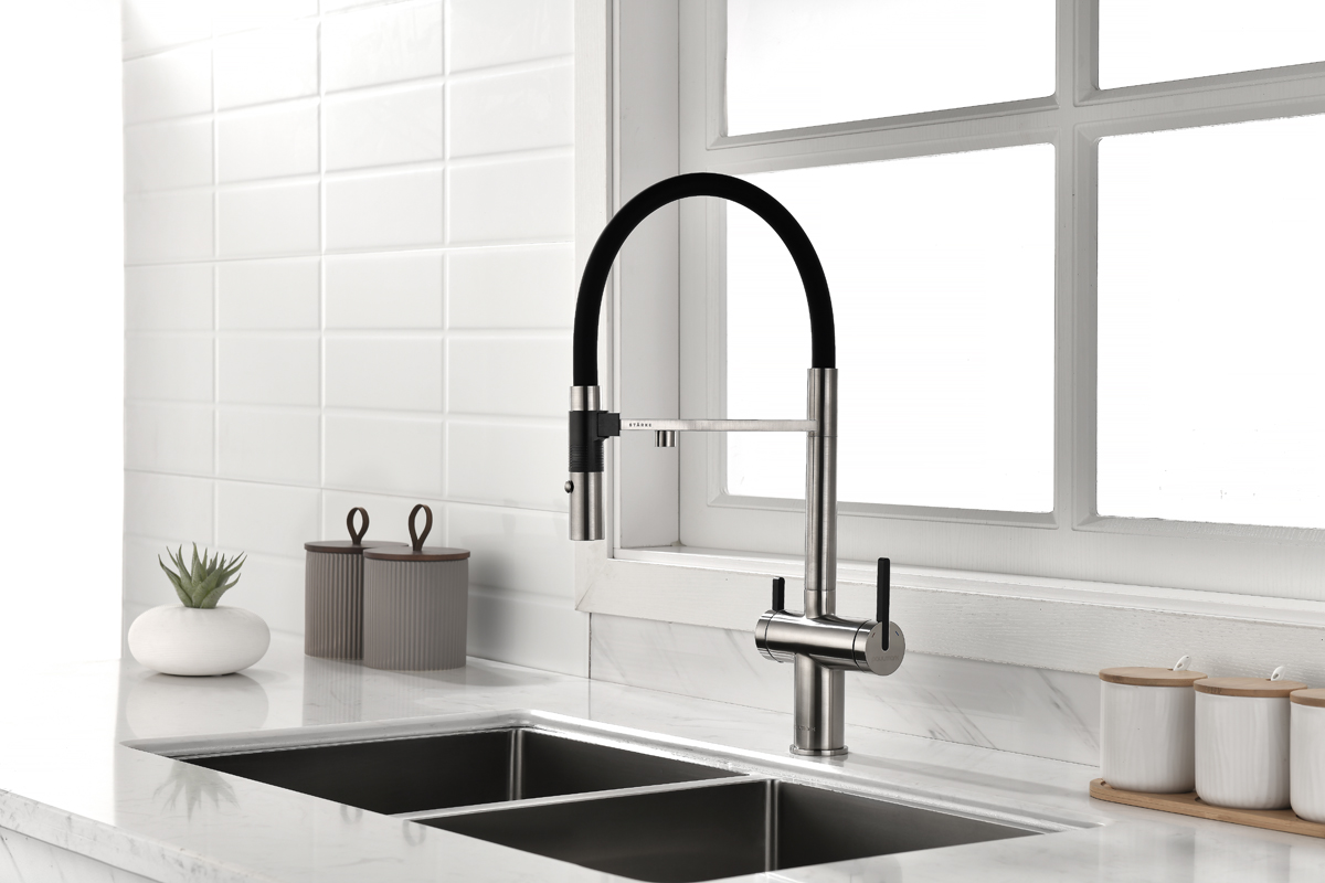 Смеситель для кухни gravity, брашированная нерж.сталь, gr213888-bs, starke-paulmark