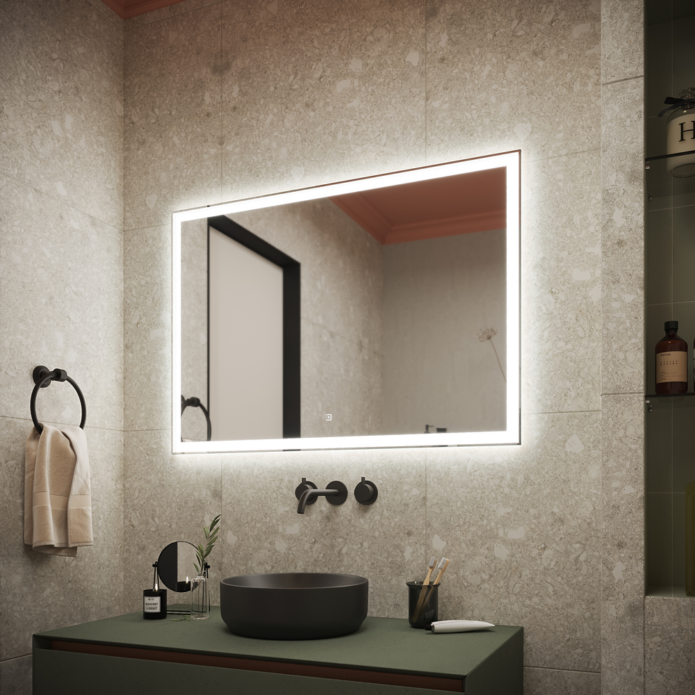 Зеркало для ванной комнаты sancos city 1000х700 c  подсветкой ,арт. ci1000