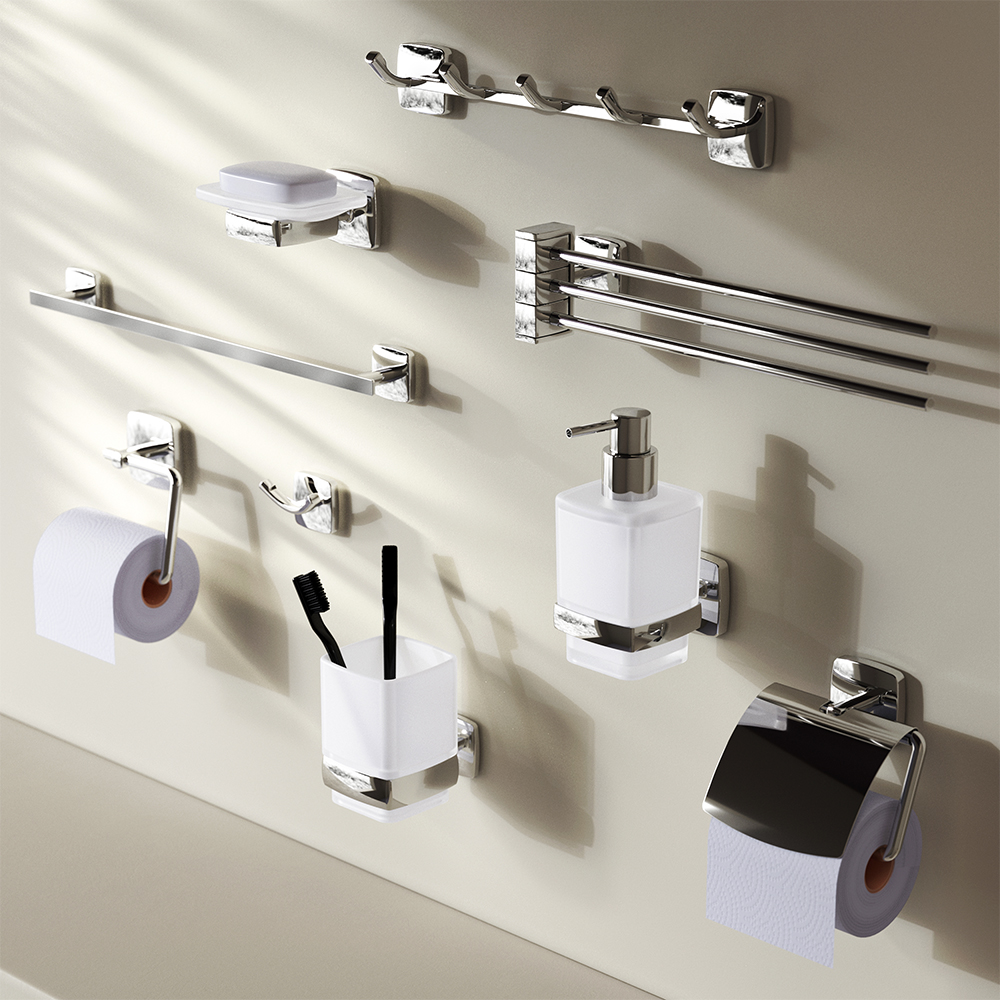 A9036900 Gem, Стеклянный диспенсер для жидкого мыла с настенным держателем