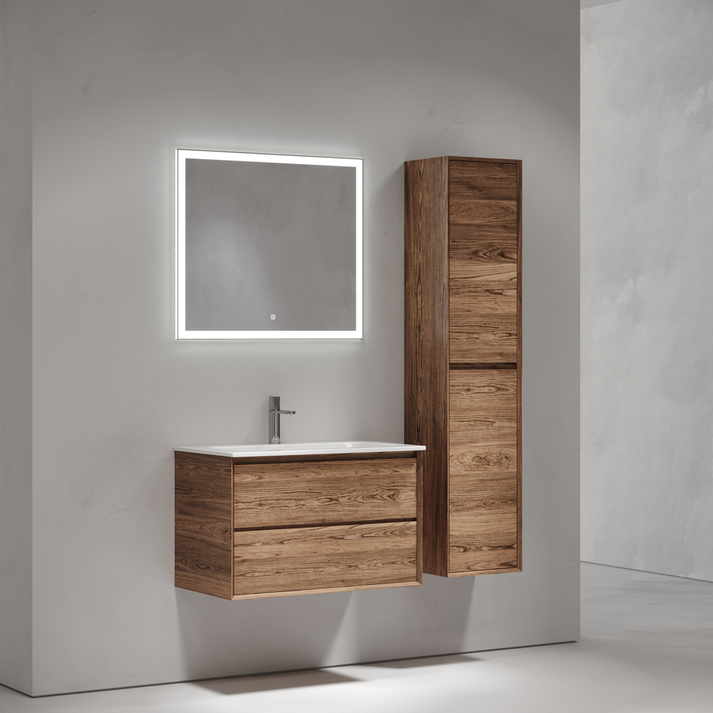 Тумба подвесная sancos marmi 2.0 790х445х520 c двумя ящиками оснащенными доводчиками скрытого монтажа, цвет дуб чарльстон, арт.mr2.080ech