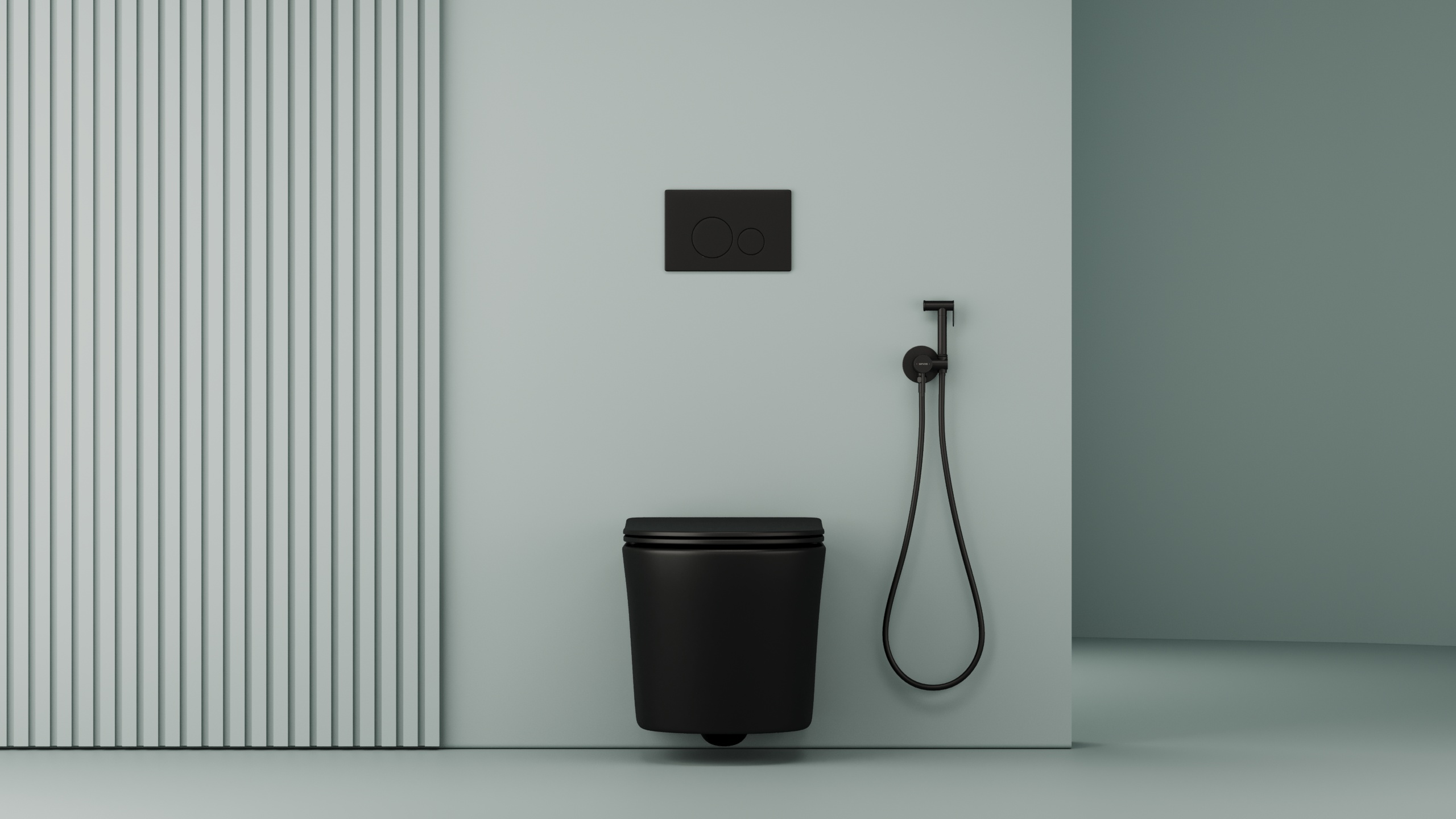 Гигиенический душ sancos start со смесителем, цвет черный матовый, арт. sc1001mb