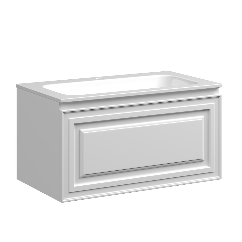 Тумба подвесная sancos very 790х445х406, c одним  ящиком оснащенным доводчиками, bianco , арт.vr80w